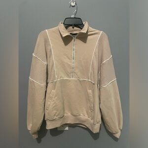 Kittenish Save the Drama Tan sweatshirt size small